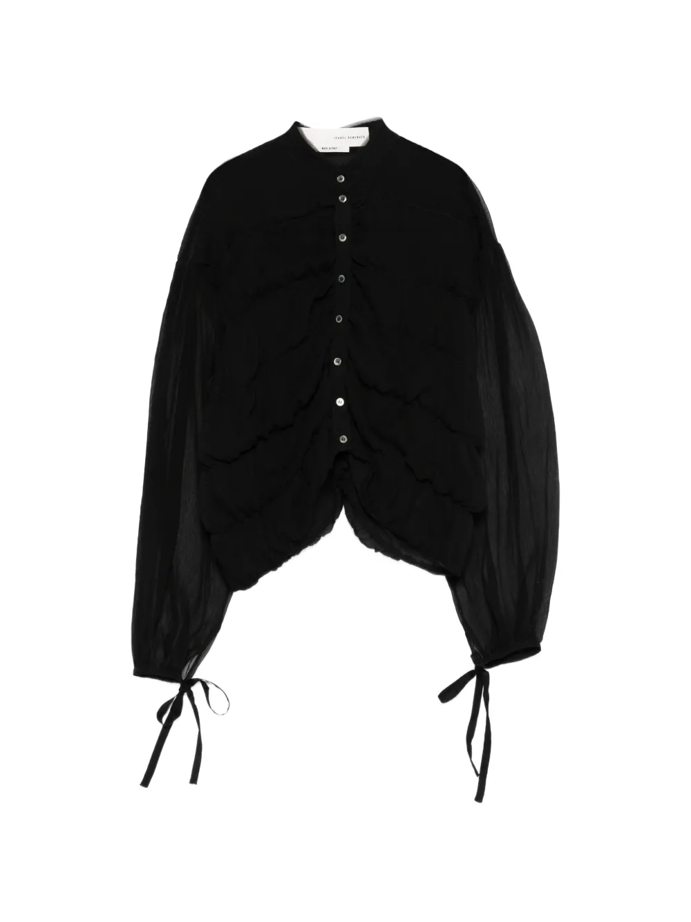 Isabel Benenato ruched top - Nero