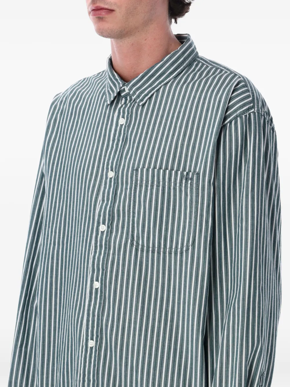 Vans Gestreept shirt met zak Groen