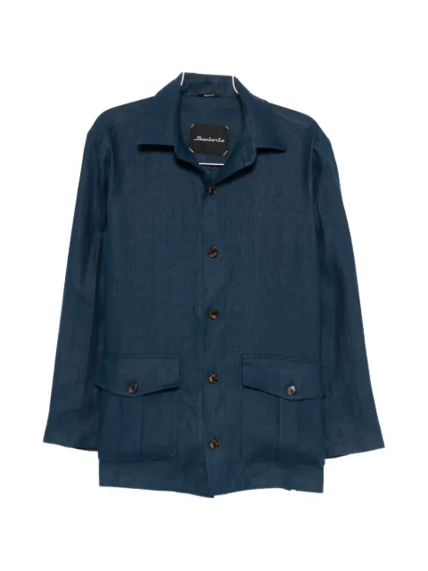SARTORIO NAPOLI linen-blend field shirt jacket