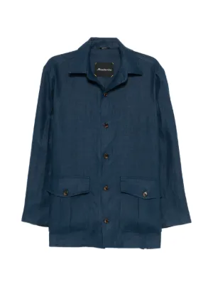 Baziszt Embroidered Cotton Jacket | Blue | FARFETCH