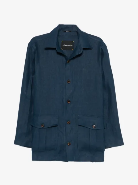 SARTORIO NAPOLI linen-blend field shirt jacket
