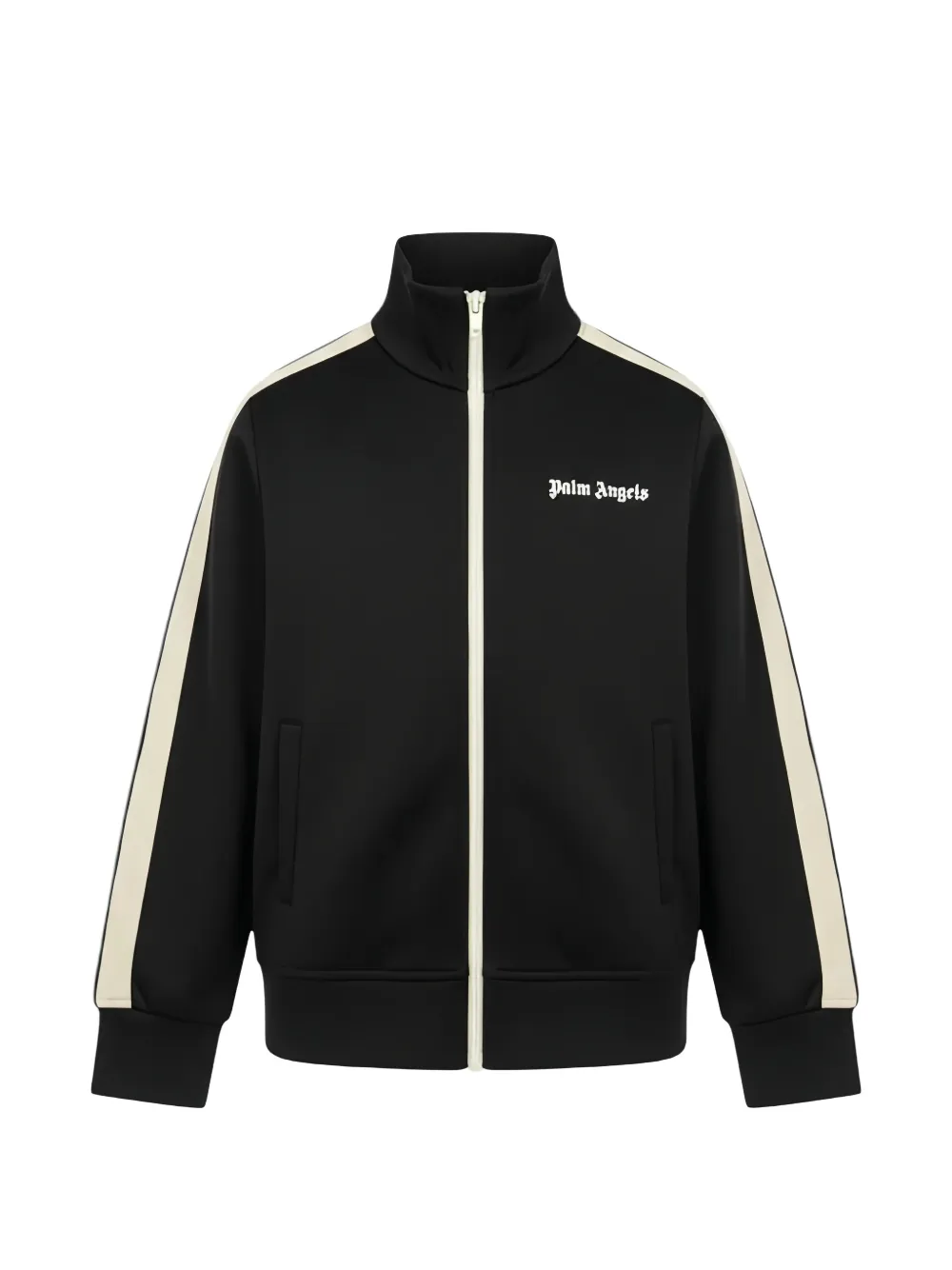 Palm Angels Kids stripe-detail zip-up track jacket - Nero