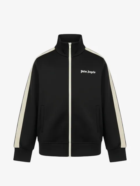 Palm Angels Kids chamarra deportiva con detalle de rayas y cierre