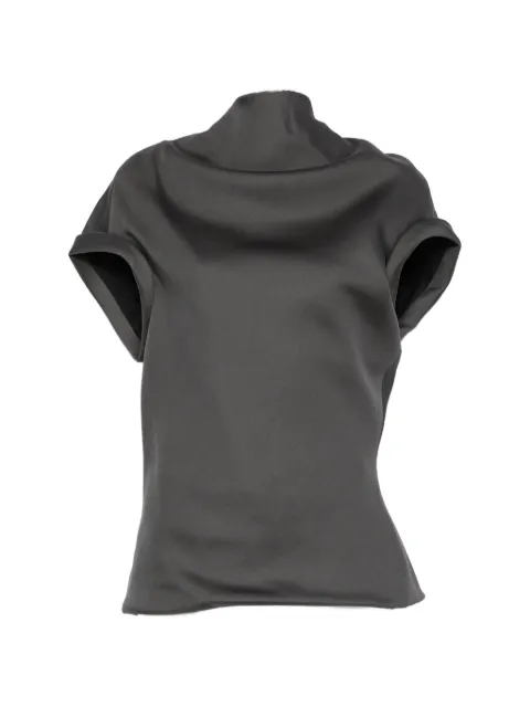 KHAITE draped high-neck blouse 