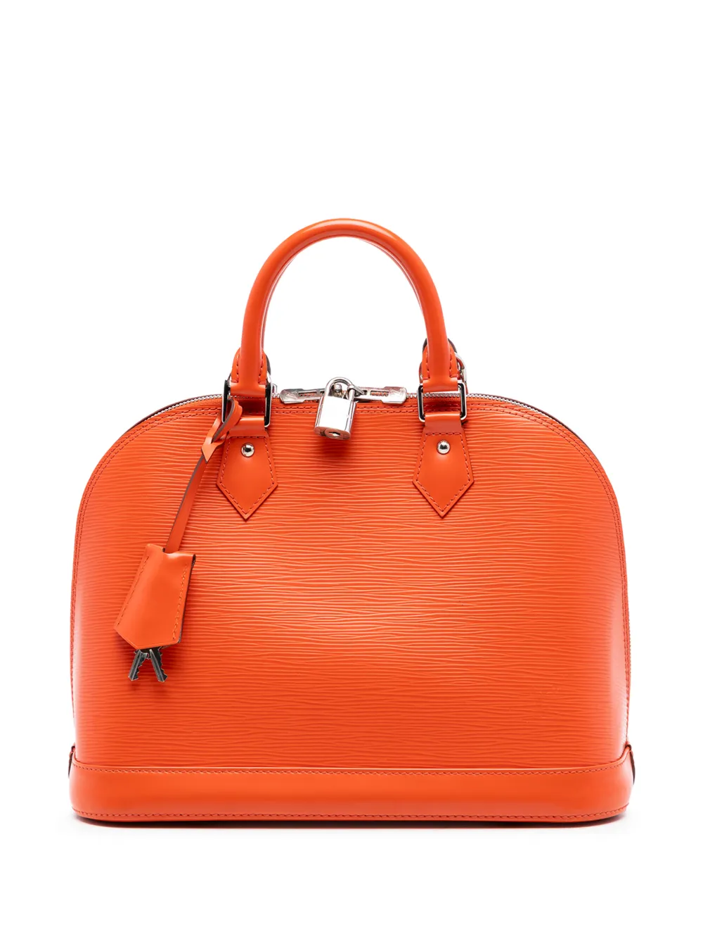 Pre-owned Louis Vuitton 2012 Epi Alma Pm Handbag In Orange