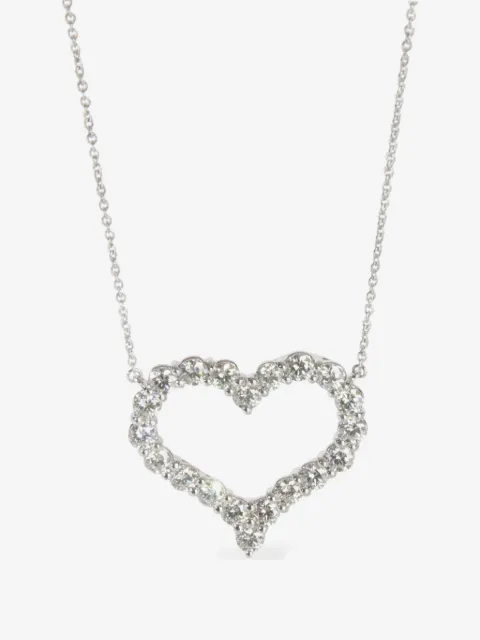 Tiffany & Co. Pre-Owned large heart-pendant diamond necklace