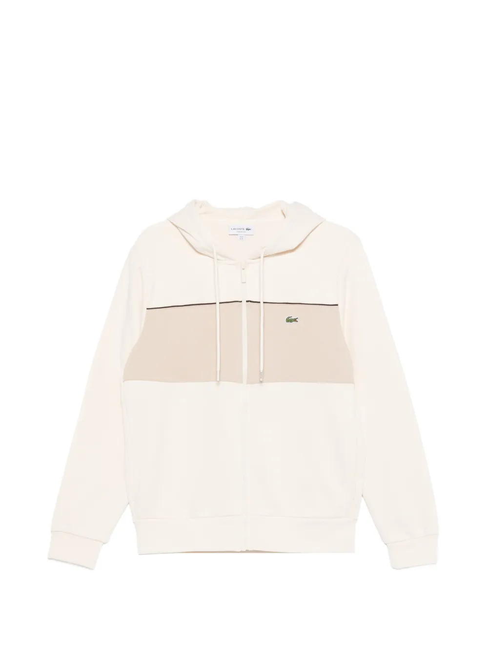 Lacoste logo-patch hoodie - Toni neutri