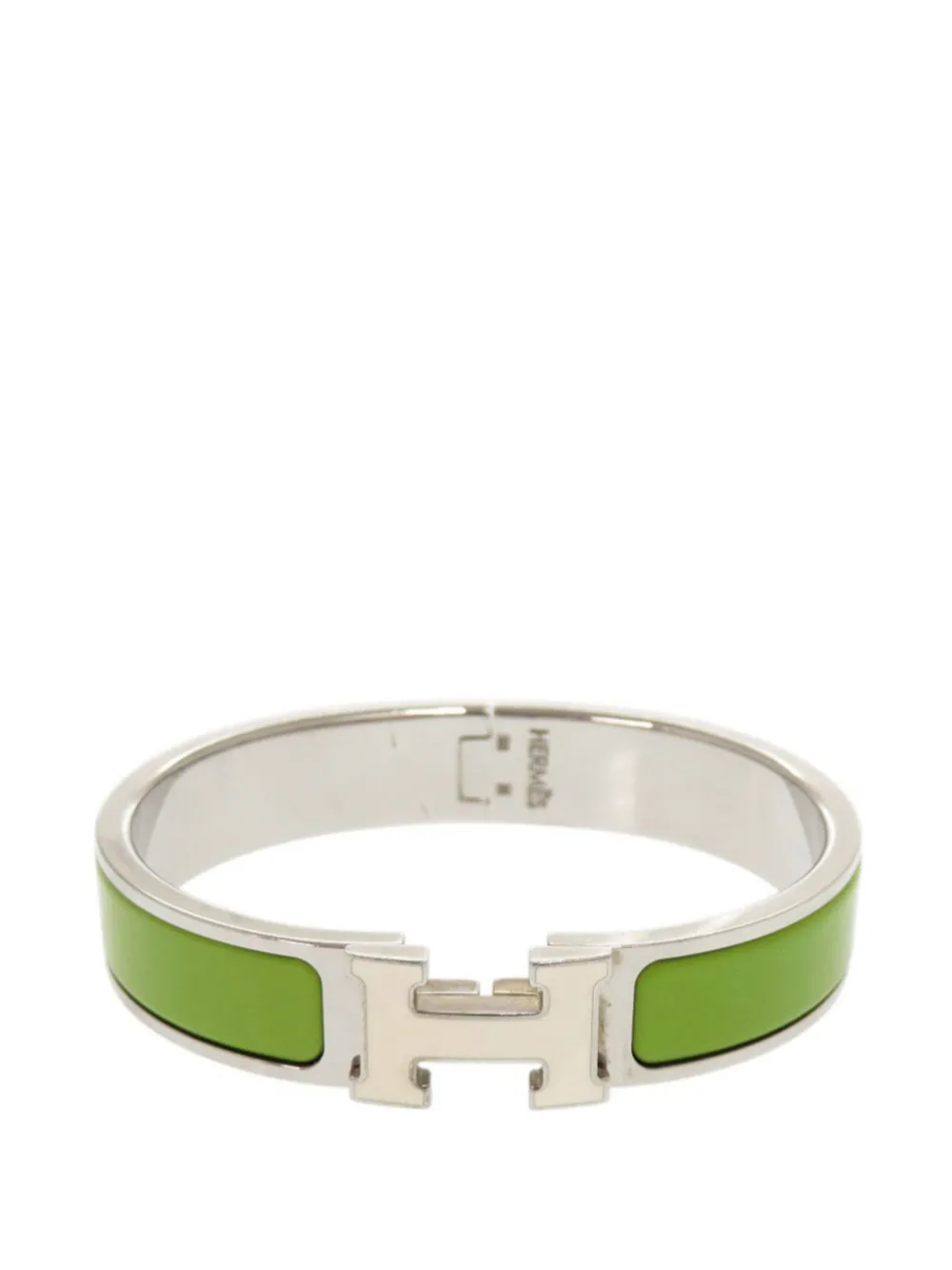 Hermès Pre-Owned 2000-2025 Narrow Enamel Clic H Bracelet PM costume bracelet - Verde