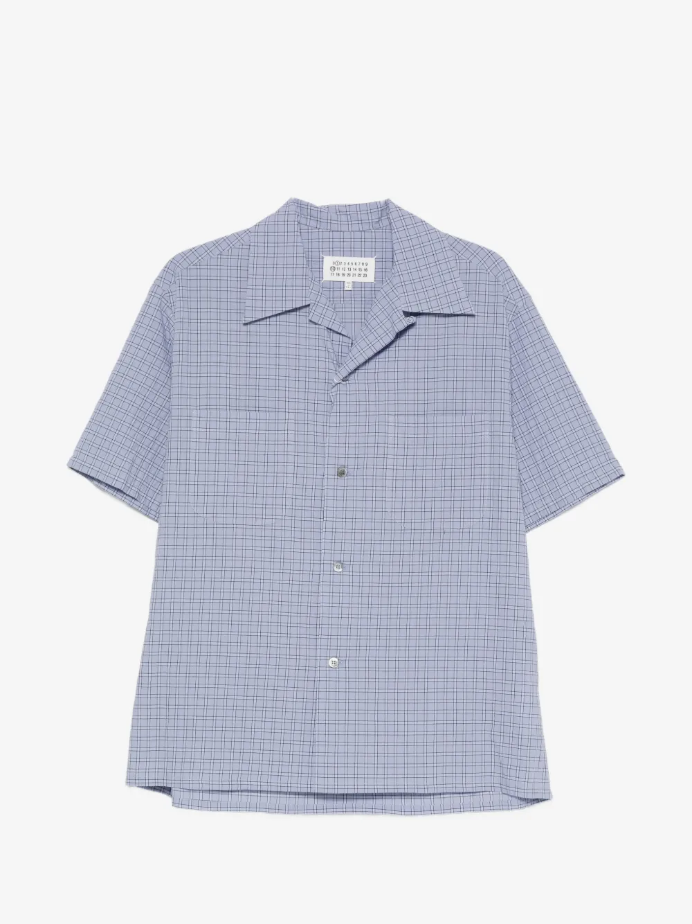 Maison Margiela check-pattern camp-collar shirt | Blue | Image 1