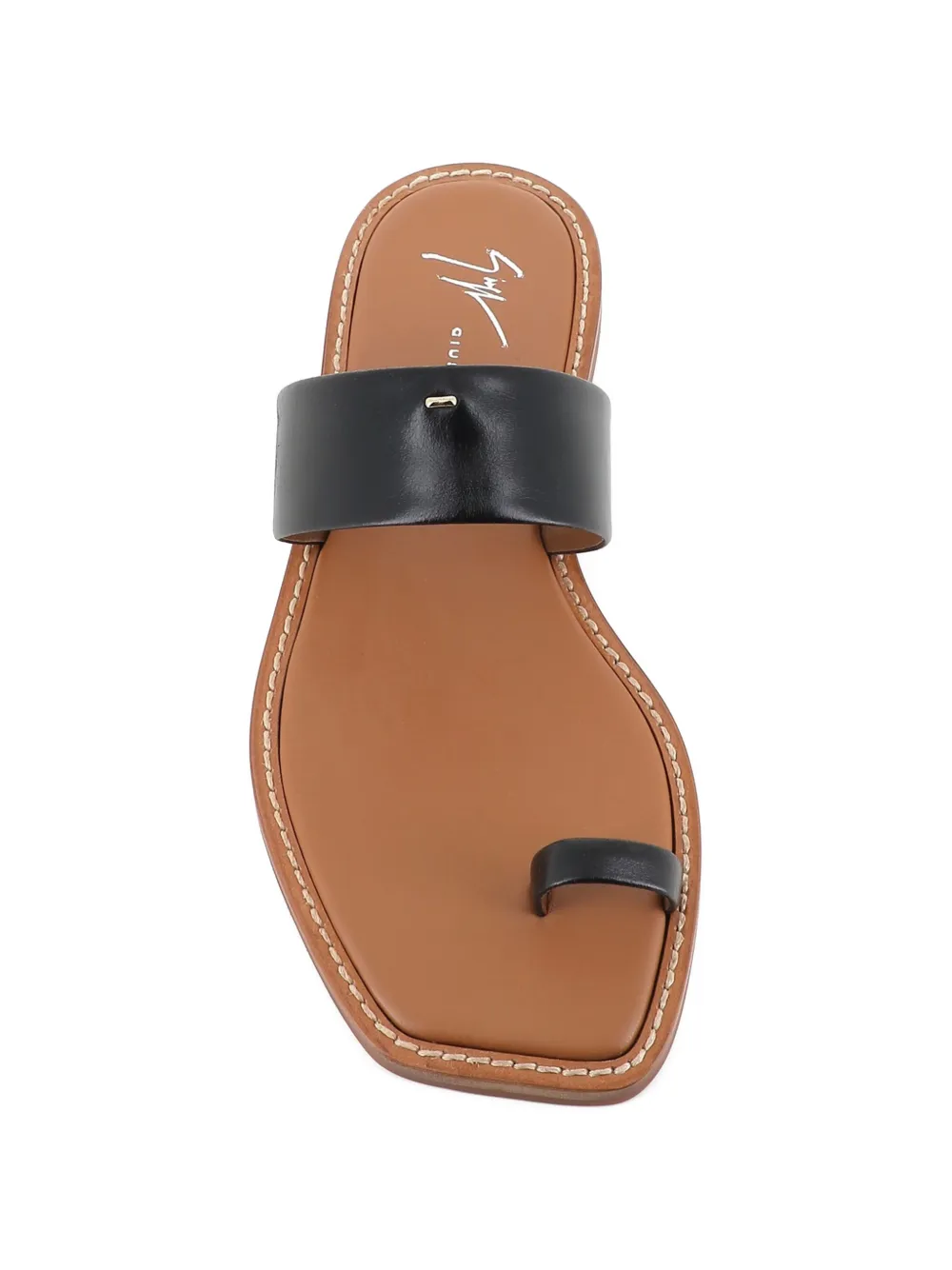 Giuseppe Zanotti toe-strap flat sandals Zwart