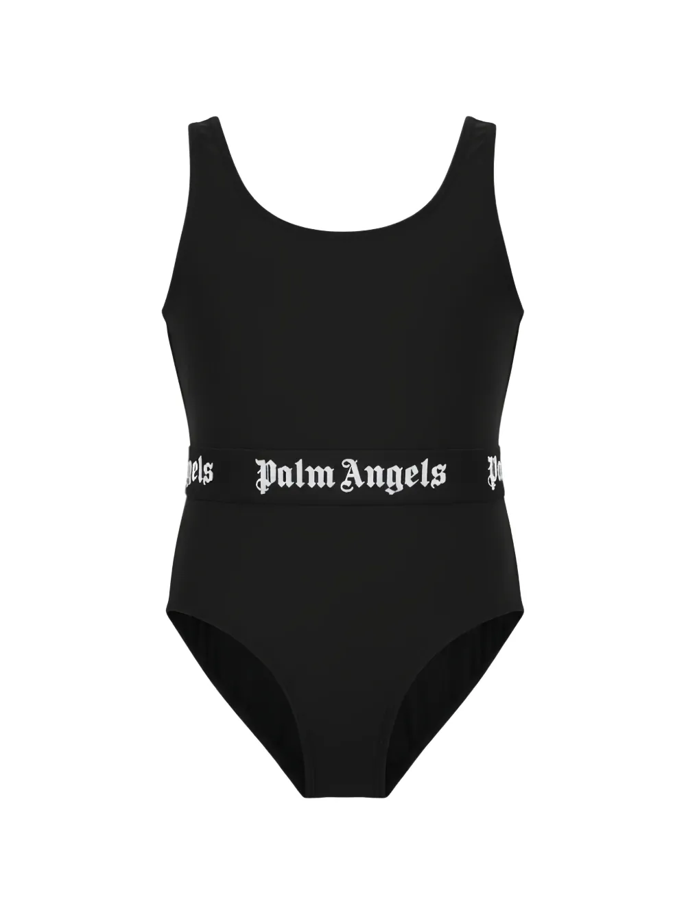 Palm Angels Kids logo-detail one-piece swimsuit - Nero