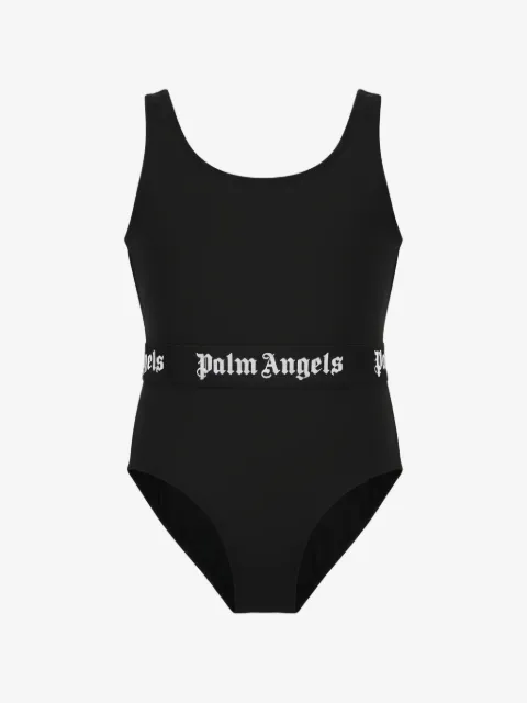 Palm Angels Kids logo-detail one-piece swimsuit