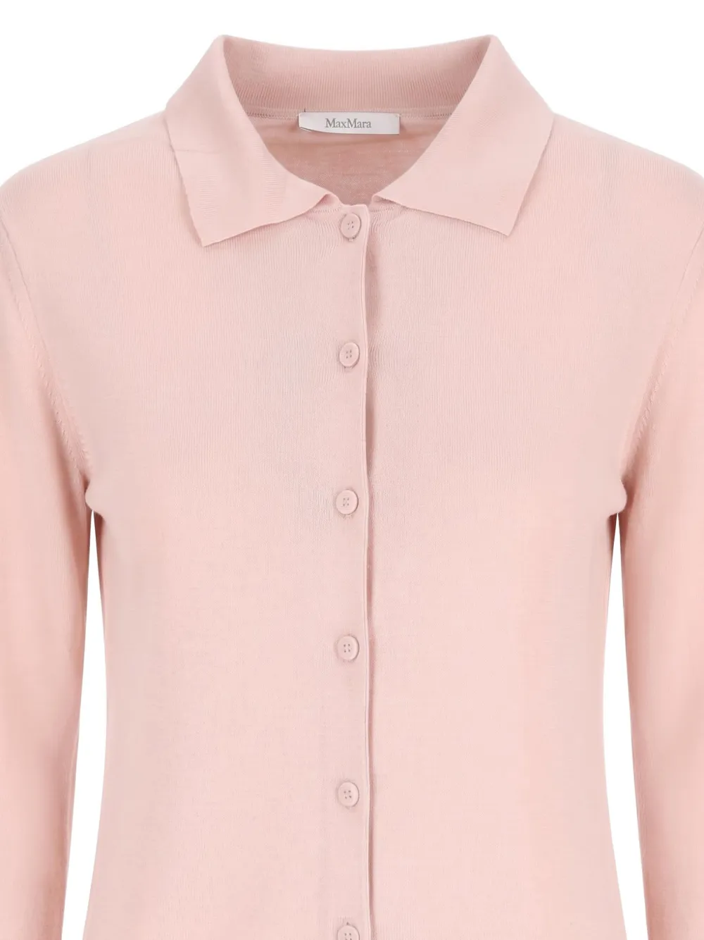 Max Mara Vest met kraag en knopen Roze