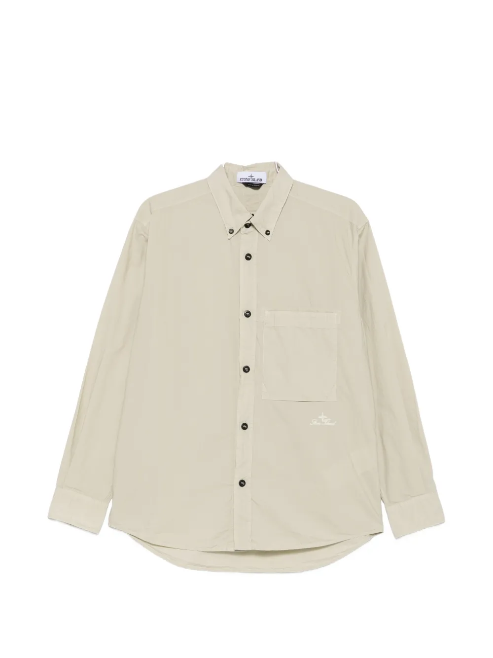 Stone Island button-down chest-pocket shirt - Toni neutri