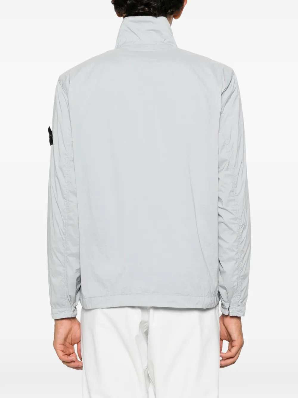 Stone Island logo-patch overshirt Grijs