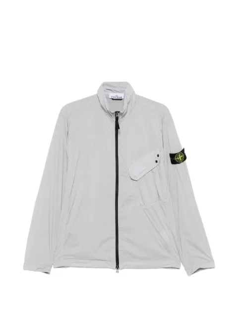 Stone Island logo-patch overshirt