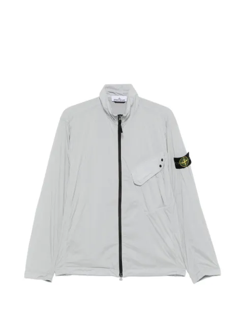 Stone Island logo-patch overshirt