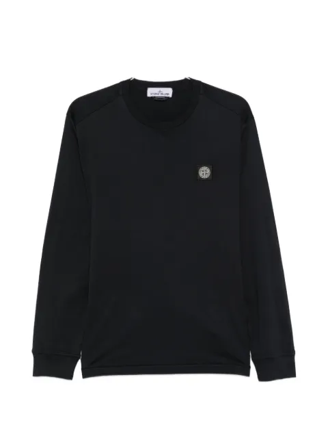 Stone Island logo-patch long-sleeve T-shirt