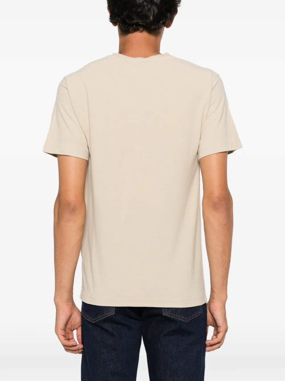 Stone Island Ghost logo-patch T-shirt Beige