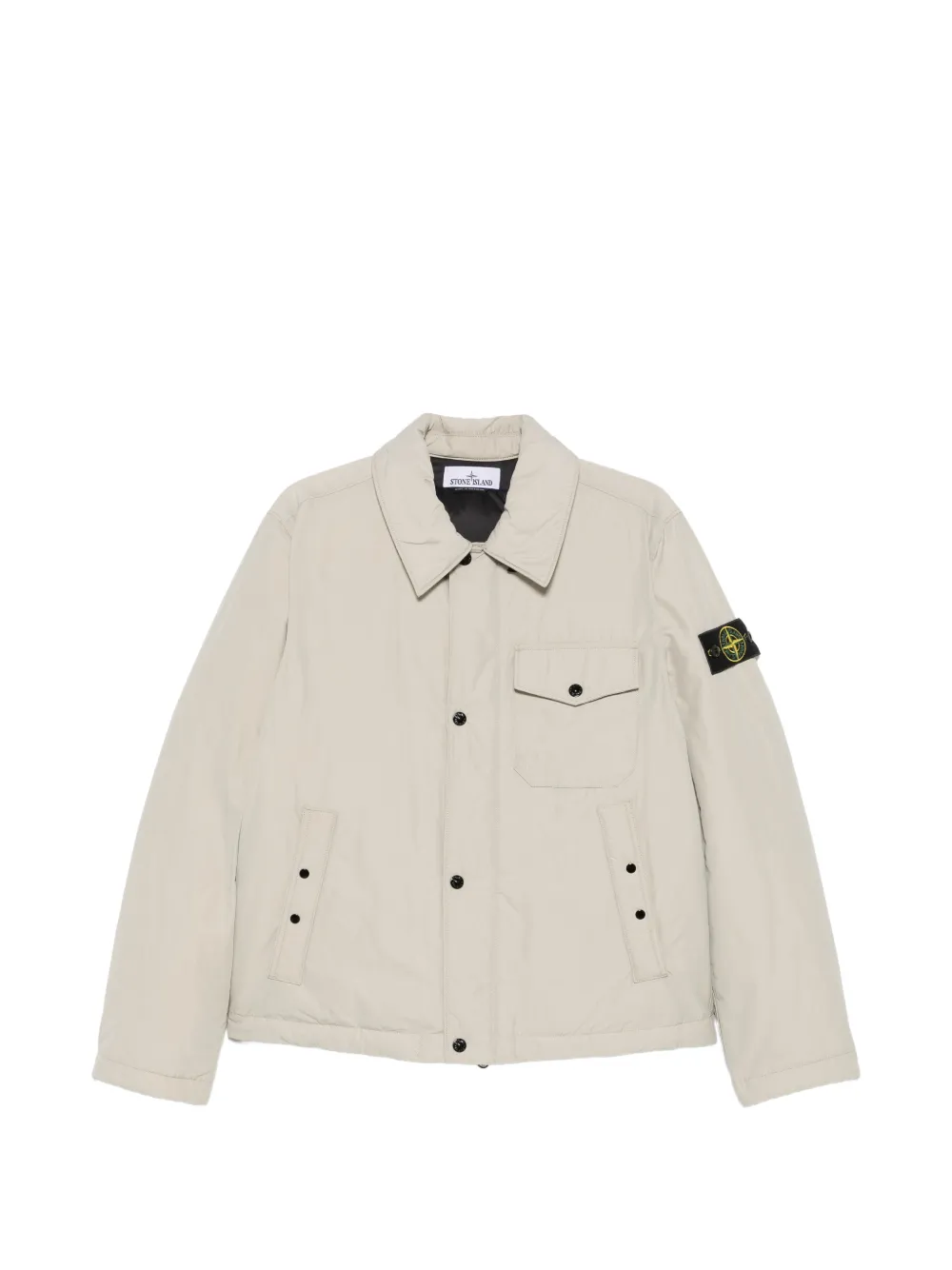 Stone Island 标贴排扣夹克 | 中性色 | Image 1
