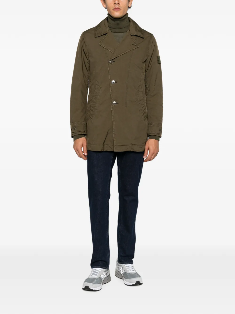 Stone Island Ghost jas met logo-patch Groen