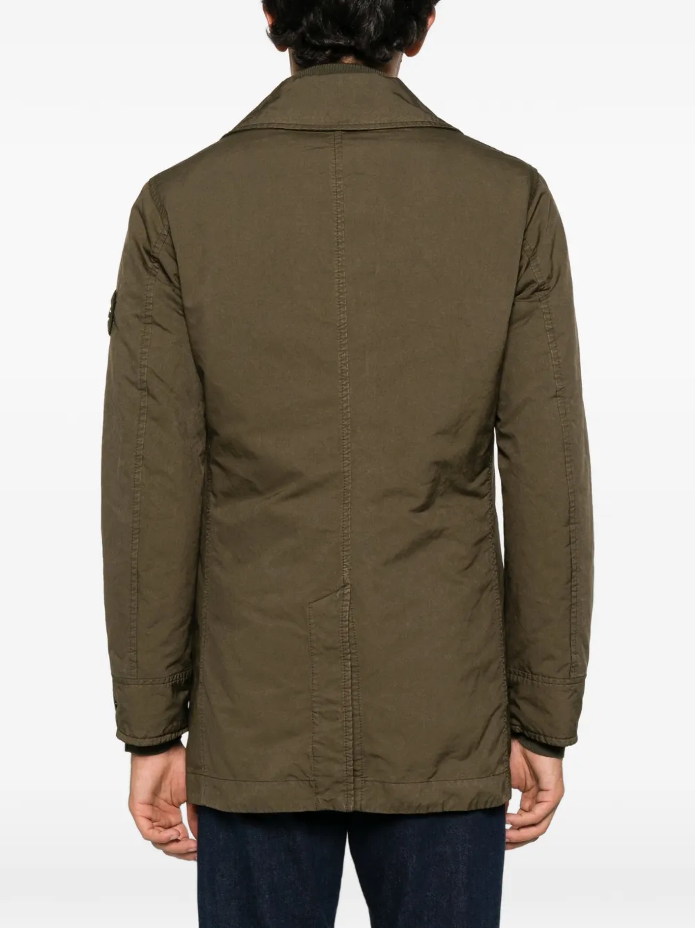 Stone Island Ghost jas met logo-patch Groen