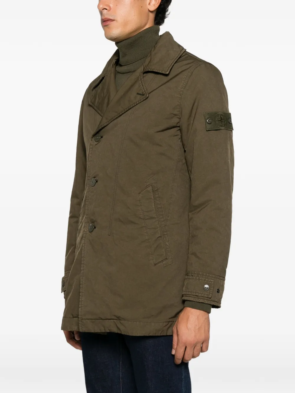Stone Island Ghost jas met logo-patch Groen