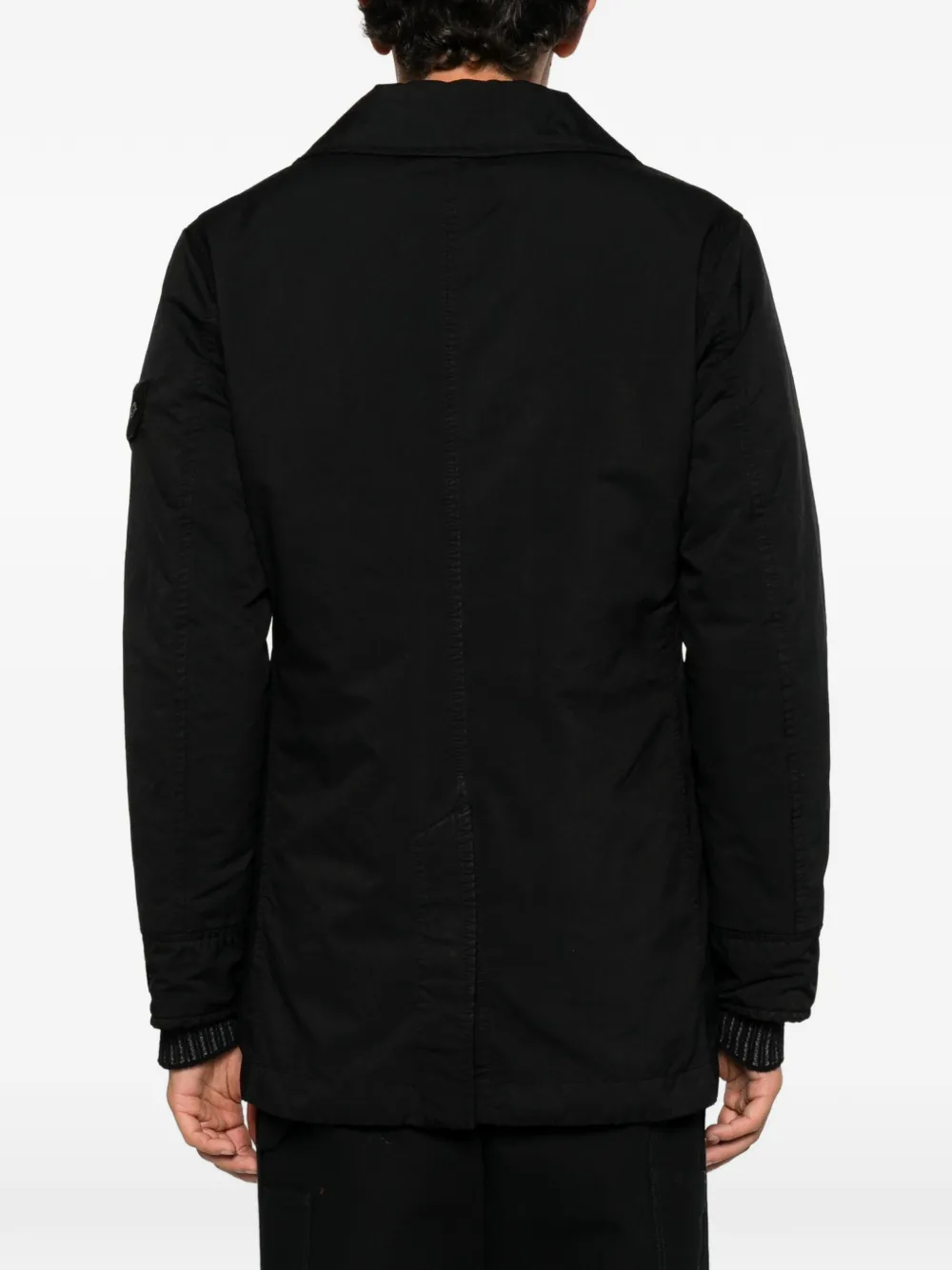 Stone Island Ghost jas met logo-patch Zwart
