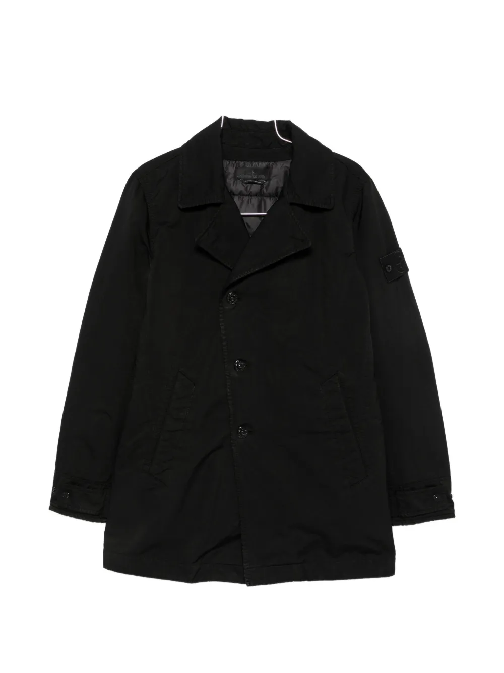 Stone Island Ghost logo-patch coat | Black | Image 1
