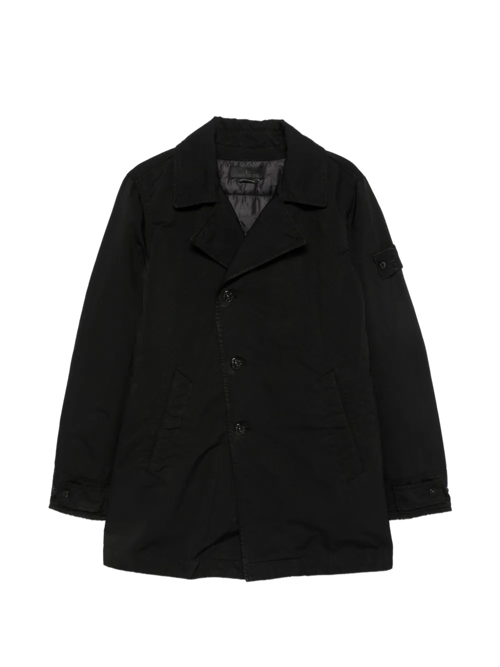 Stone Island manteau Ghost à patch logo | noir | Image 1
