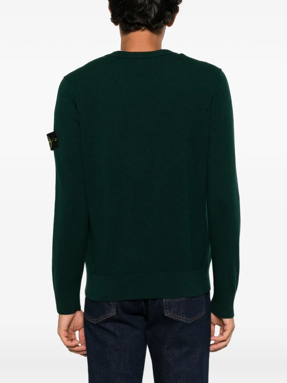 Stone Island Trui met logopatch Groen