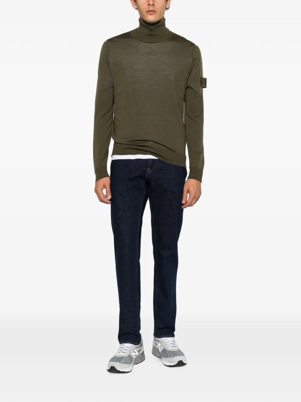 Stone Island Ghost logo-patch sweater