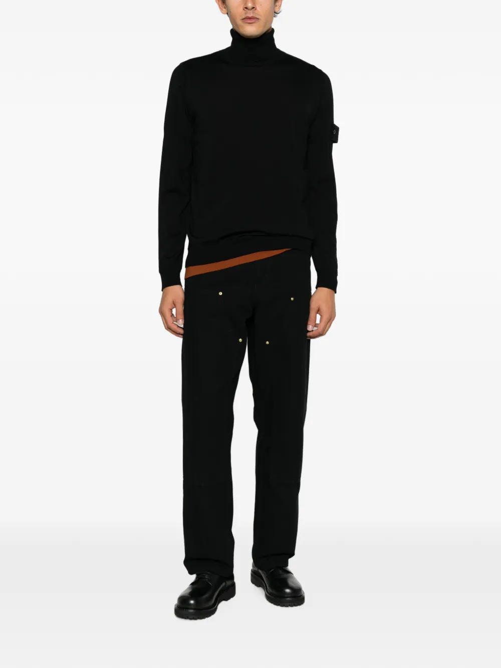Stone Island Ghost coltrui met logo-patch Zwart