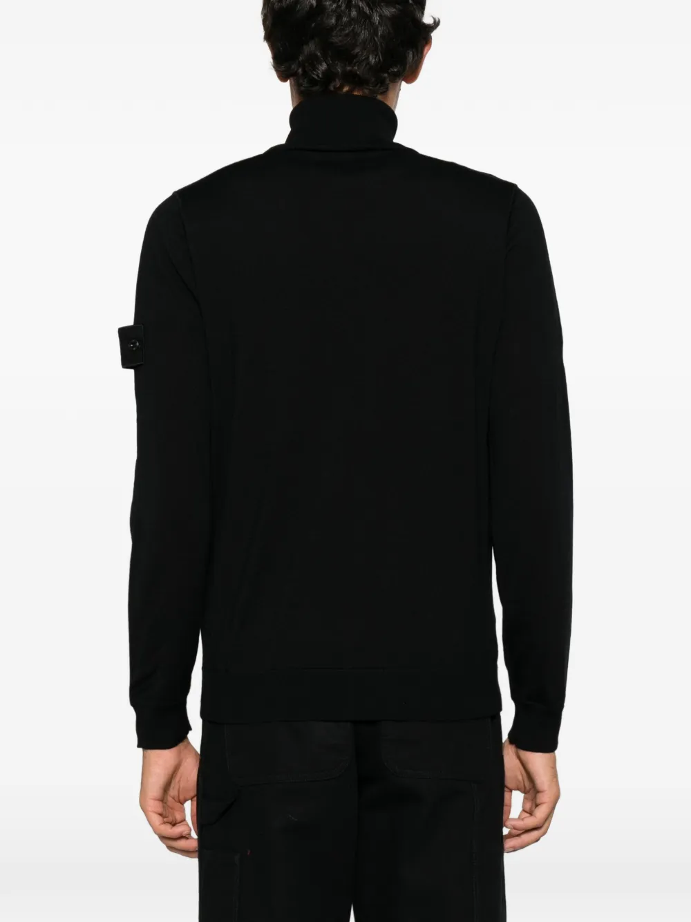 Stone Island Ghost coltrui met logo-patch Zwart