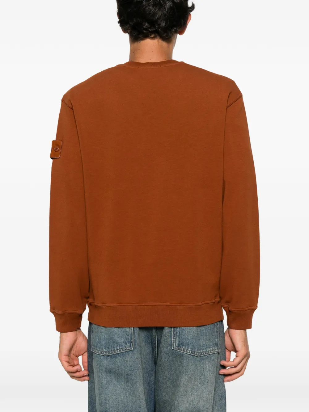 Stone Island Ghost sweater met logo-patch Bruin