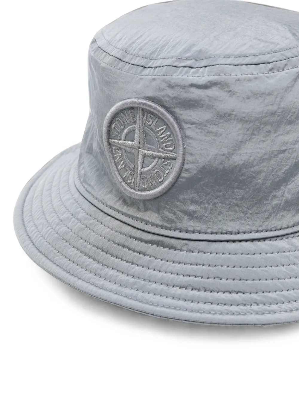 Stone Island Vissershoed met logopatch Grijs