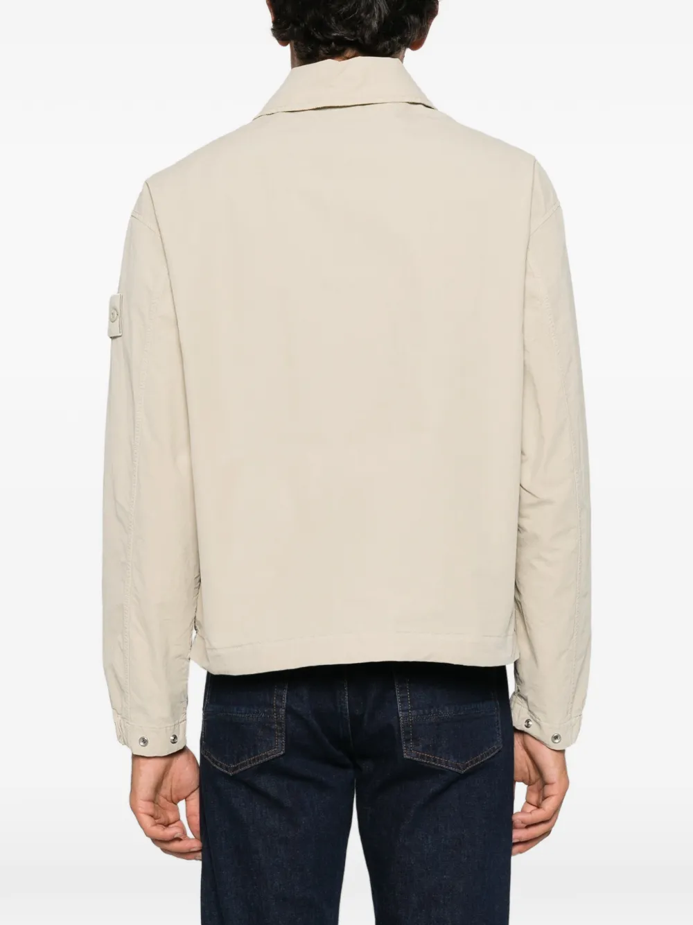 Stone Island Ghost jack met logo-patch Beige