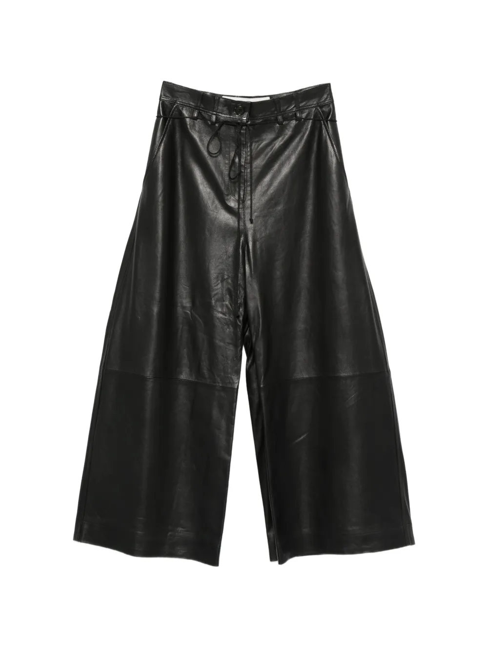 Isabel Benenato drawstring wide-leg trousers - Nero