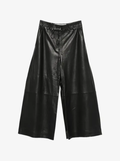 Isabel Benenato drawstring wide-leg trousers