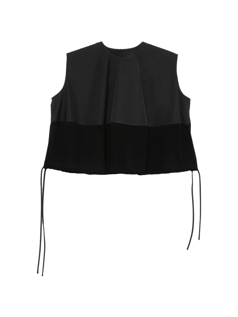 LITKOVSKA panelled drawstring top - Nero