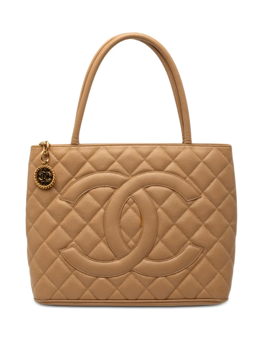 CHANEL Pre-Owned 2003-2004 Caviar Medallion tote bag - Marrone