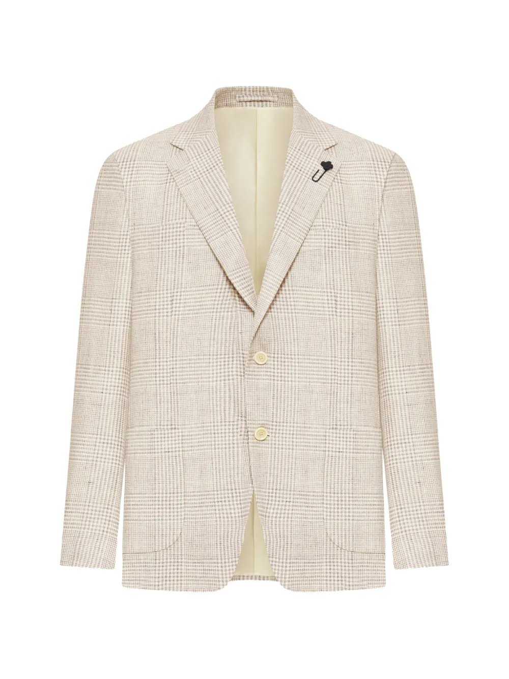 Lardini check tailored blazer - Toni neutri