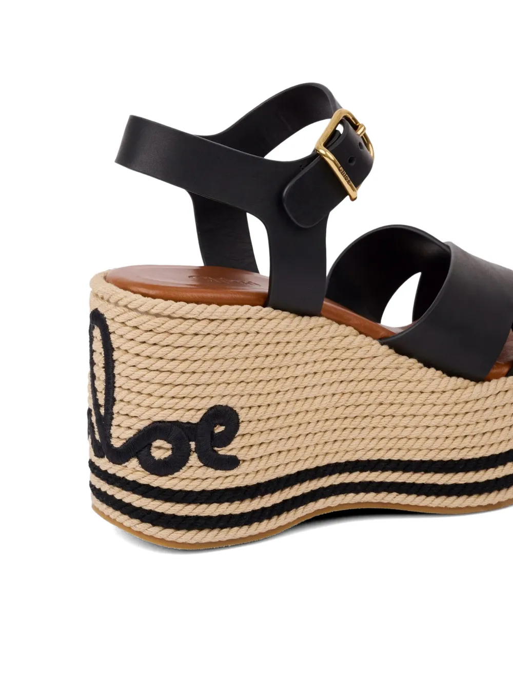 Chloé criss-cross platform espadrilles Zwart