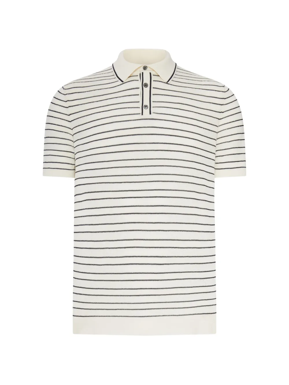 Roberto Collina striped knitted polo shirt - Nude