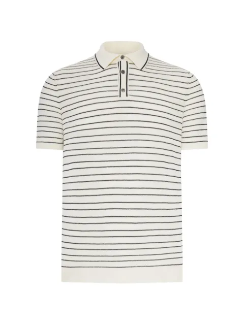Roberto Collina striped knitted polo shirt
