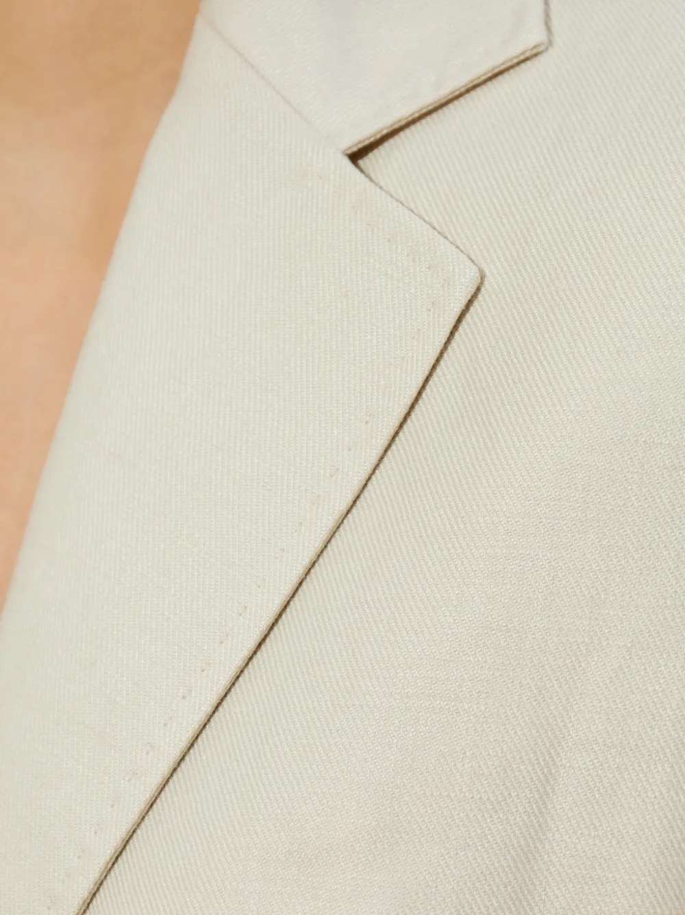 Max Mara Linnen blazer met enkele rij knopen Beige