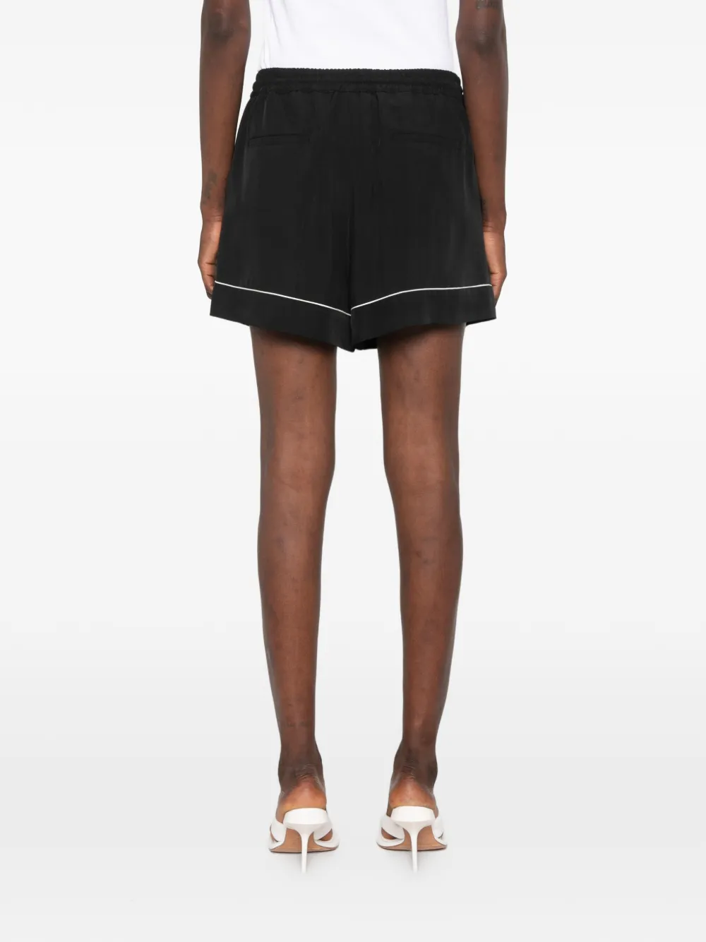 Sportmax Shorts met elastische trekkoord Zwart