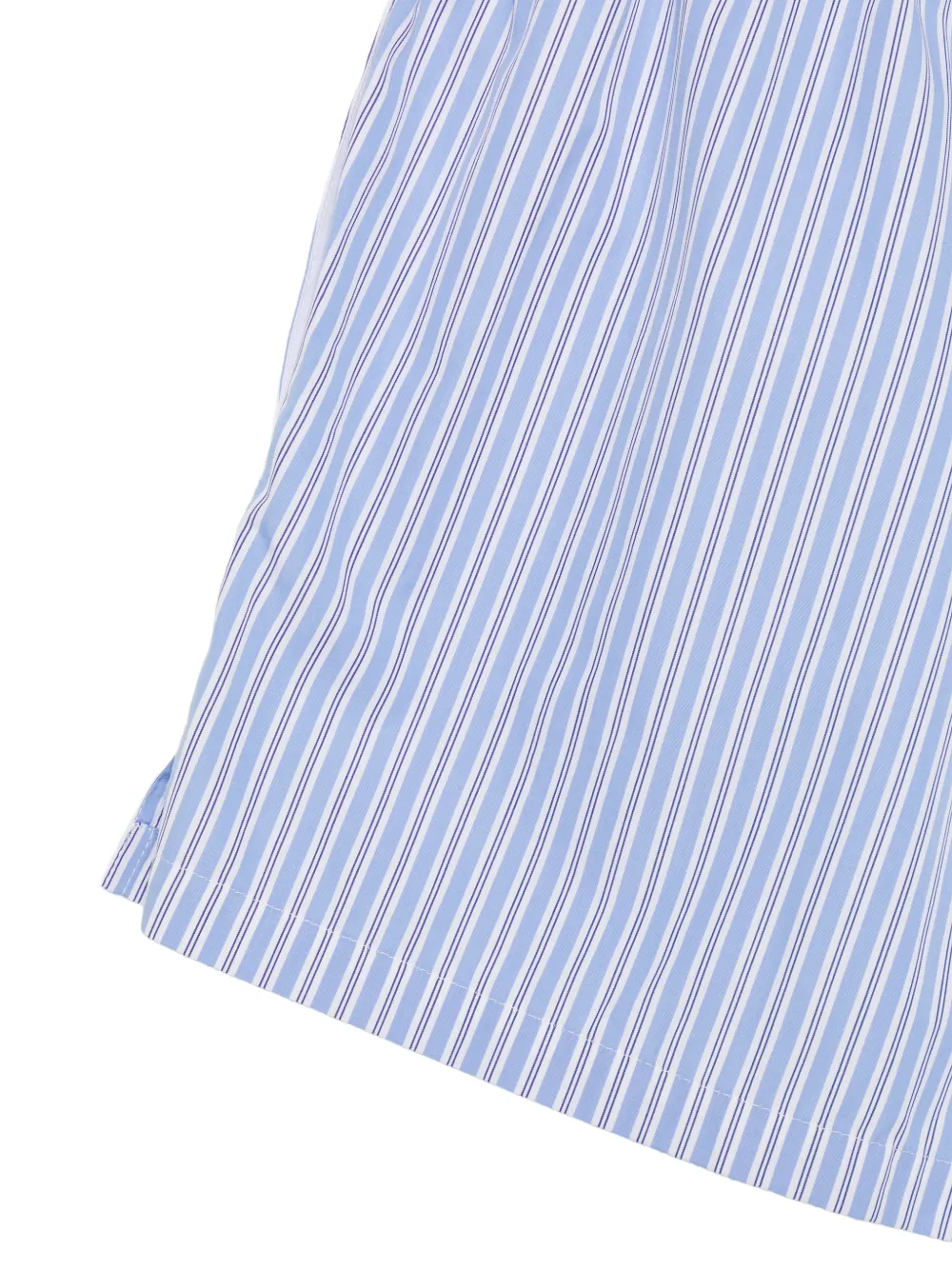  Plan C Shorts A Rayas Con Cordones - Azul 