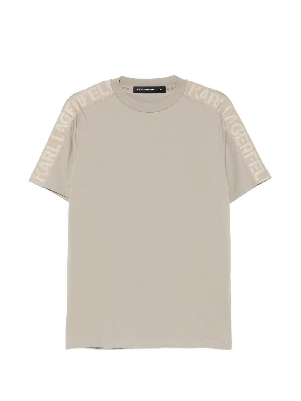 Karl Lagerfeld logo-jacquard T-shirt - Grigio