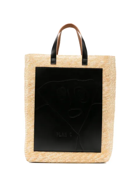 Plan C large Florentine straw tote bag